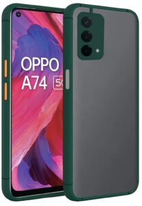 Smoke Cover for OPPO A74 Translucent shockproof Smoke back cover Smooth rubberized Case Cover For  OPPO A74.