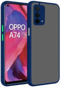 Smoke Cover for OPPO A74 Translucent shockproof Smoke back cover Smooth rubberized Case Cover For OPPO A74.