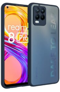 Smoke Cover for Realme 8, 8 pro Translucent shockproof Smoke back cover Smooth rubberized Case Cover For  Realme 8, 8pro.