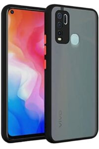 Smoke Cover for VIVO Y30 ,Y50  Translucent shockproof Smoke back cover Smooth rubberized Case Cover For VIVO Y30, Y50.