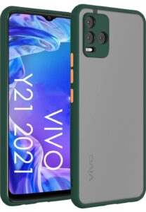 Smoke Cover for VIVO Y33s, Y21 Translucent shockproof Smoke back cover Smooth rubberized Case Cover For VIVO Y33s, Y21.