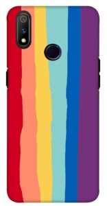 Rainbow Back Cover for OPPO REALME 3PRO Rainbow Printed Back Cover Slimfit Case Cover For  OPPO REALME 3PRO.