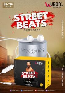 UBON STREET BEATS UB - 780/Champ Earphone Wired Headset (Black in ear).