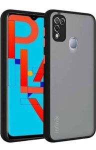 Smoke Cover for INFINIX Hot 10Play. Translucent shockproof Smoke back cover Smooth rubberized Case Cover For INFINIX Hot 10Play.