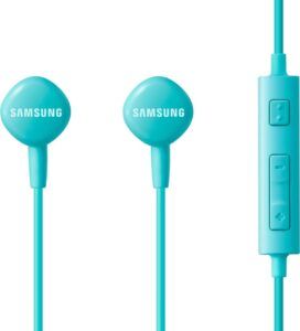 SAMSUNG Original HS-130 With Mic Wired Headset  (Sky Blue, In the Ear) .