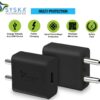 Syska WC-2A / WC-2A-BK 10 W 2 A Mobile Charger with Detachable Cable  (Black, Cable Included). - Image 5