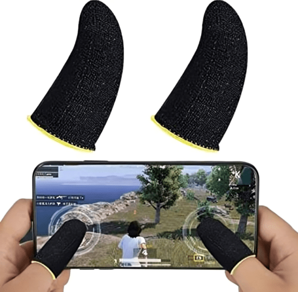 Thumb & Finger Sleeve for Mobile Game (in two colour ), Pubg, Cod, Freefire - with Black Pouch . - Image 3