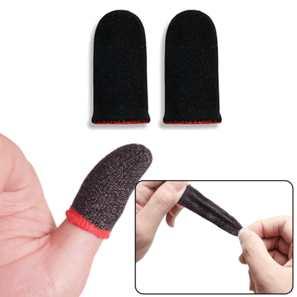 Thumb & Finger Sleeve for Mobile Game (in two colour ), Pubg, Cod, Freefire - with Black Pouch . - Image 6