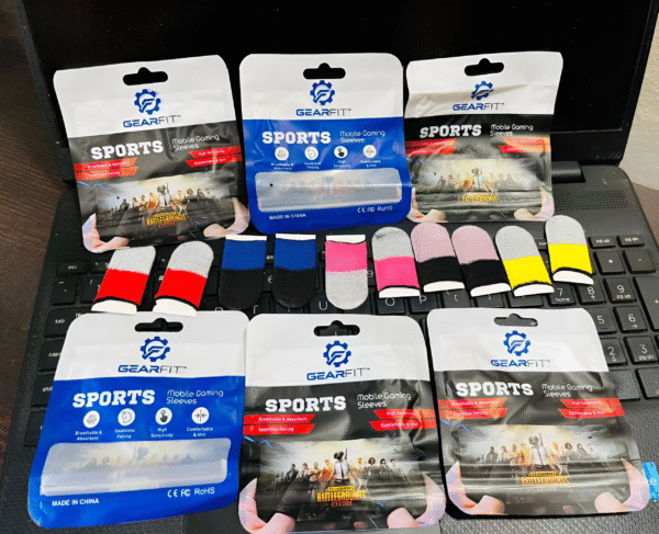 Thumb & Finger Sleeve for Mobile Game (in two colour ), Pubg, Cod, Freefire - with Black Pouch .