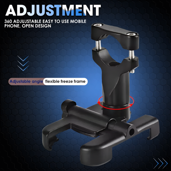 Metal CNC Bike Mount Holder Navigation 360 Degree Rotation Mirror Cradle for All Smartphones Bicycle, Motorcycle, Scooty (Black) . - Image 6