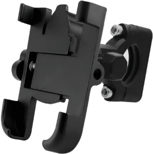 Metal CNC Bike Mount Holder Navigation 360 Degree Rotation Mirror Cradle for All Smartphones Bicycle, Motorcycle, Scooty (Black) .