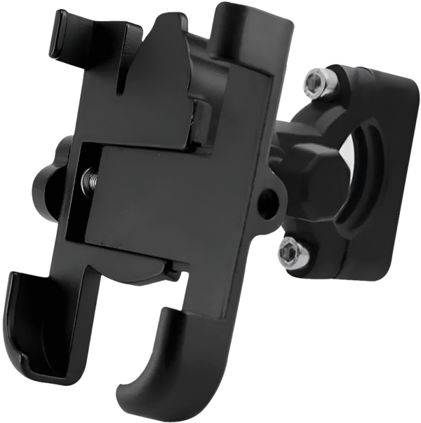 Metal CNC Bike Mount Holder Navigation 360 Degree Rotation Mirror Cradle for All Smartphones Bicycle, Motorcycle, Scooty (Black) .