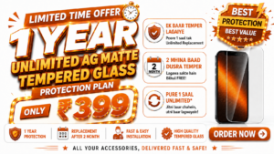 1 Year Unlimited AG MATTE GLASS Membership – ₹399 Only
