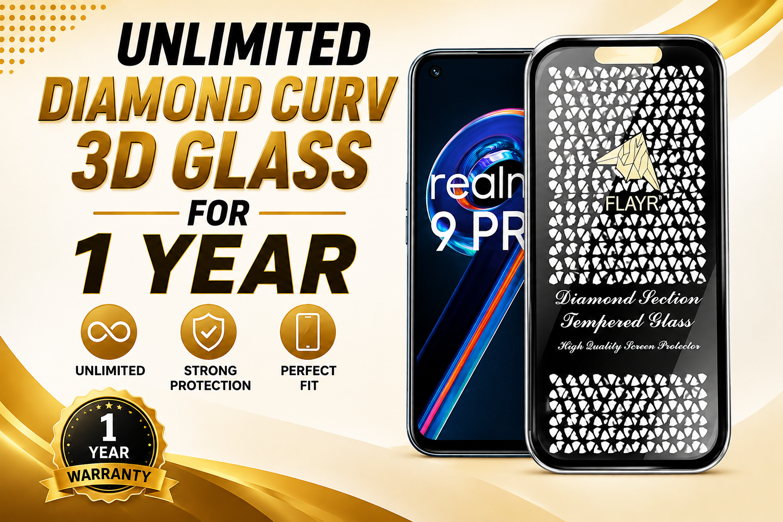 1 Year Unlimited DIAMONG CURVE 3D GLASS Membership – ₹499 Only - Image 2