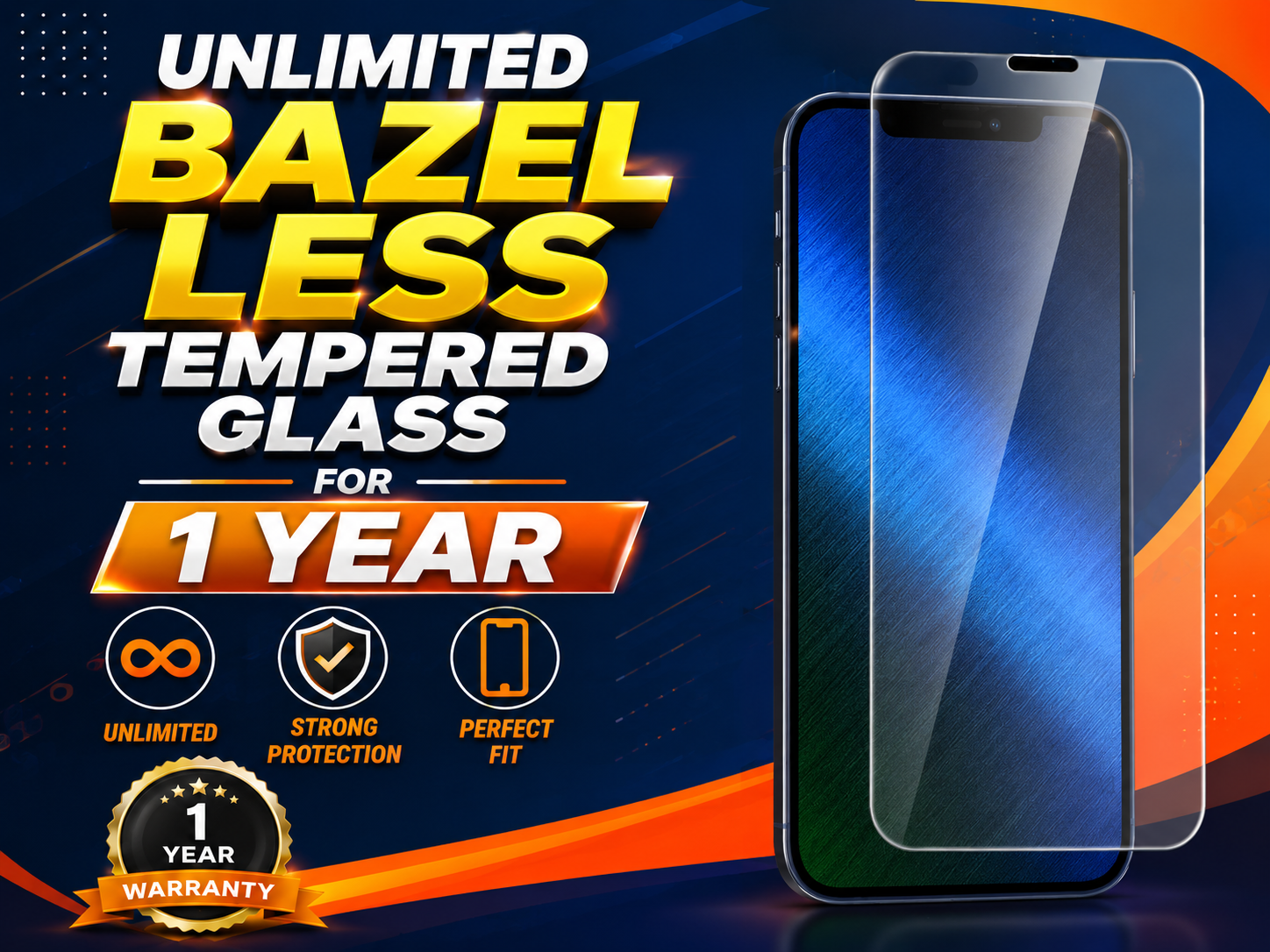 1 Year Unlimited BAZEL FREE TEMPERED GLASS Membership – ₹399 Only - Image 2