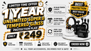 1 Year Unlimited Super D TEMPERED GLASS Membership – ₹249 Only